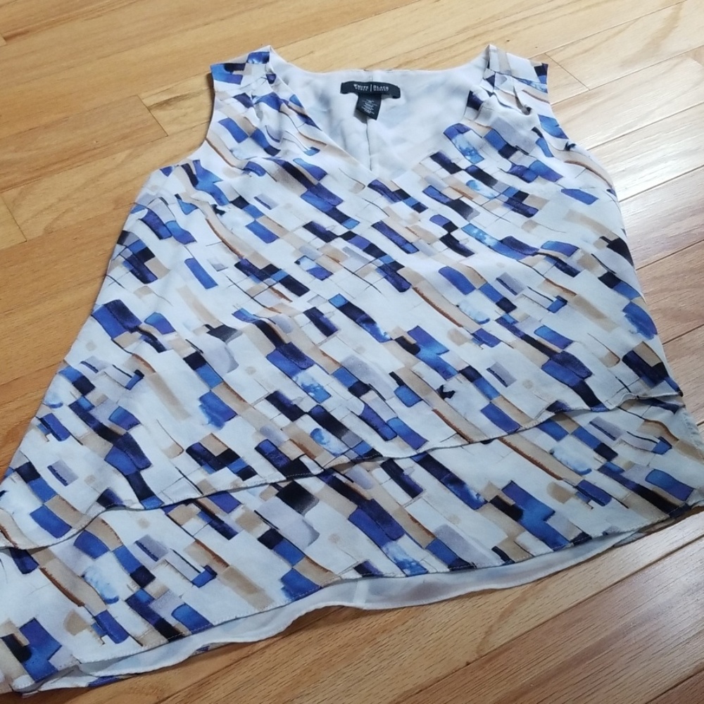 WHBM Silk Asymetrical Top